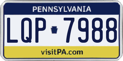 PA license plate LQP7988