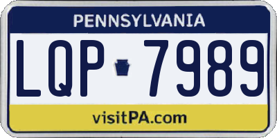 PA license plate LQP7989