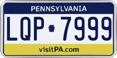 PA license plate LQP7999