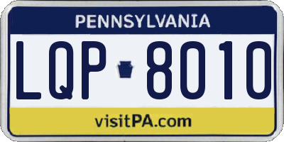 PA license plate LQP8010