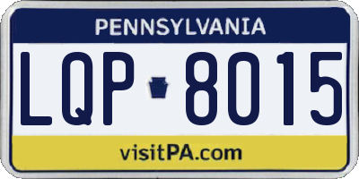 PA license plate LQP8015