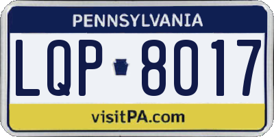 PA license plate LQP8017