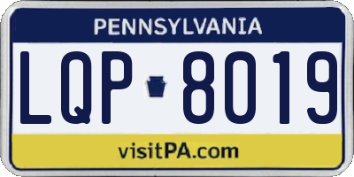 PA license plate LQP8019