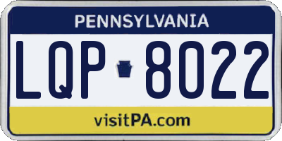 PA license plate LQP8022
