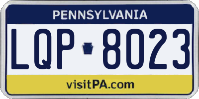 PA license plate LQP8023
