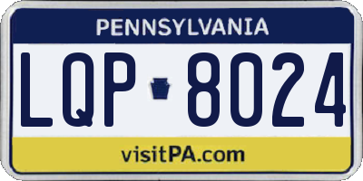 PA license plate LQP8024