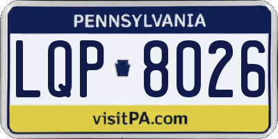 PA license plate LQP8026
