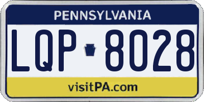 PA license plate LQP8028