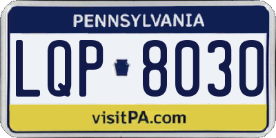 PA license plate LQP8030
