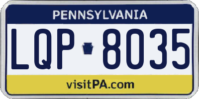 PA license plate LQP8035