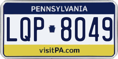PA license plate LQP8049
