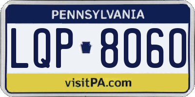 PA license plate LQP8060