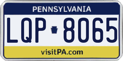 PA license plate LQP8065