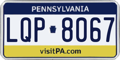 PA license plate LQP8067