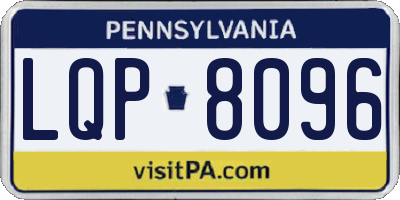 PA license plate LQP8096