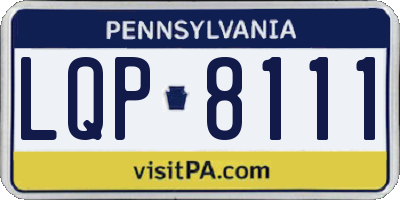 PA license plate LQP8111
