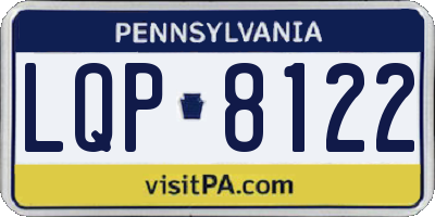 PA license plate LQP8122
