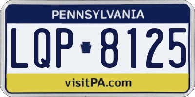 PA license plate LQP8125