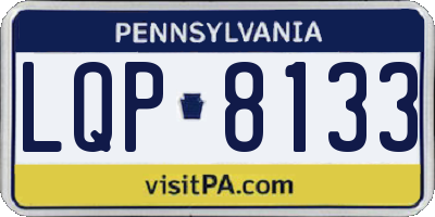 PA license plate LQP8133