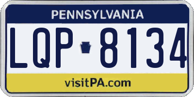 PA license plate LQP8134