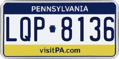 PA license plate LQP8136