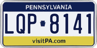 PA license plate LQP8141
