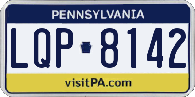 PA license plate LQP8142
