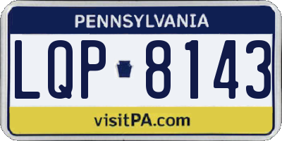 PA license plate LQP8143