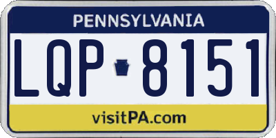 PA license plate LQP8151
