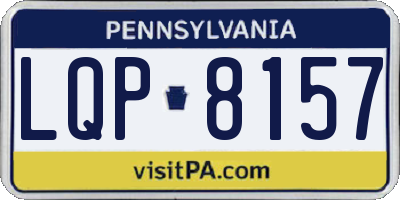PA license plate LQP8157