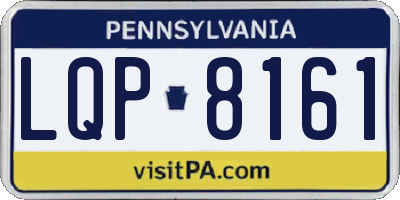PA license plate LQP8161