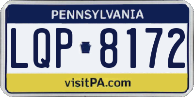 PA license plate LQP8172
