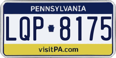 PA license plate LQP8175