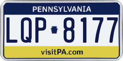 PA license plate LQP8177