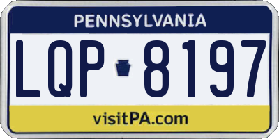 PA license plate LQP8197