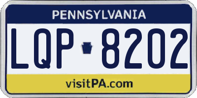 PA license plate LQP8202