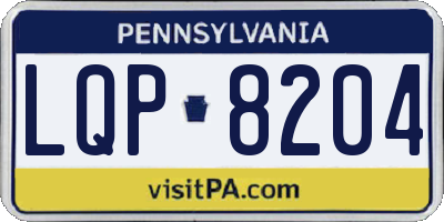 PA license plate LQP8204