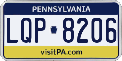 PA license plate LQP8206