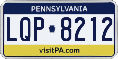 PA license plate LQP8212