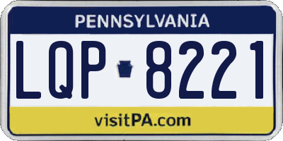 PA license plate LQP8221