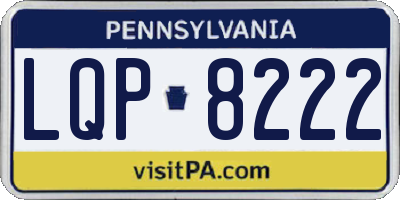 PA license plate LQP8222