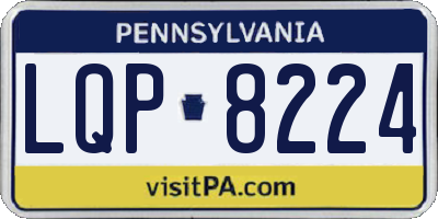 PA license plate LQP8224