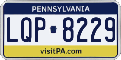 PA license plate LQP8229