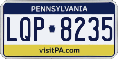 PA license plate LQP8235