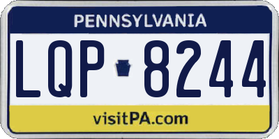 PA license plate LQP8244