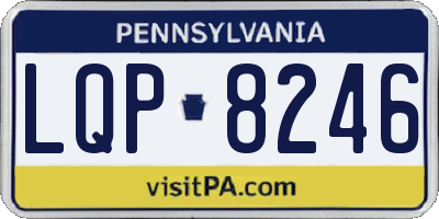 PA license plate LQP8246