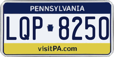 PA license plate LQP8250