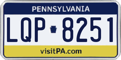 PA license plate LQP8251