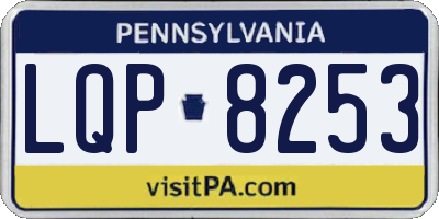 PA license plate LQP8253
