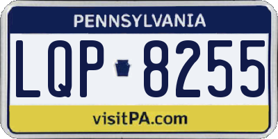 PA license plate LQP8255